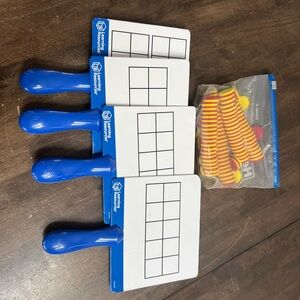 Blue Handheld Ten-Frame Boards for Kids